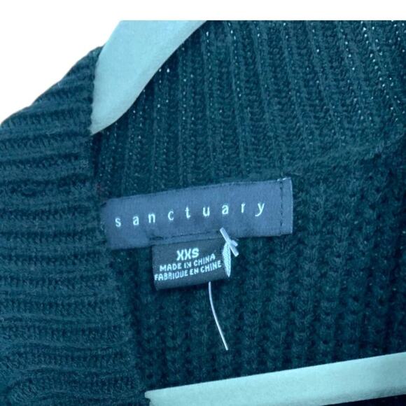 Sanctuary Cut It Out Mock Neck Sweater Black Size XXS NWOT $99 MSRP - Picture 4 of 8